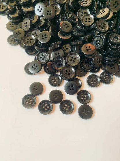 Craft Louis Vuitton 15MM Resin Material Handicraft Black Button For Apparel