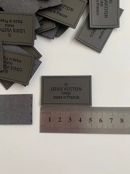 Craft LV Genuinely PU Leather Label Tag For Sewing Goods(Gray)