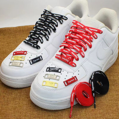 Fashion Supreme Shoelace and Metal Shoes Buckle For Handmade Sneakers ,Shoes By Pairs