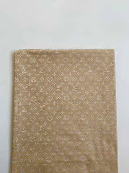 Tianchao Store Craft LV Cotton With Polyester Jacquard Cloth Fabric For Handmade Apparel (Khaki)