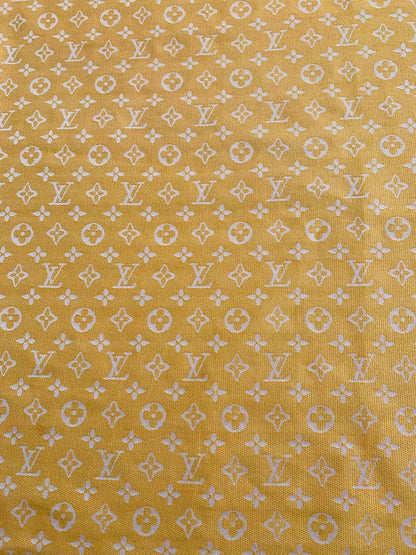 Tianchao Store Craft LV Cotton With Polyester Jacquard Cloth Fabric For Handmade Apparel (Yellow)