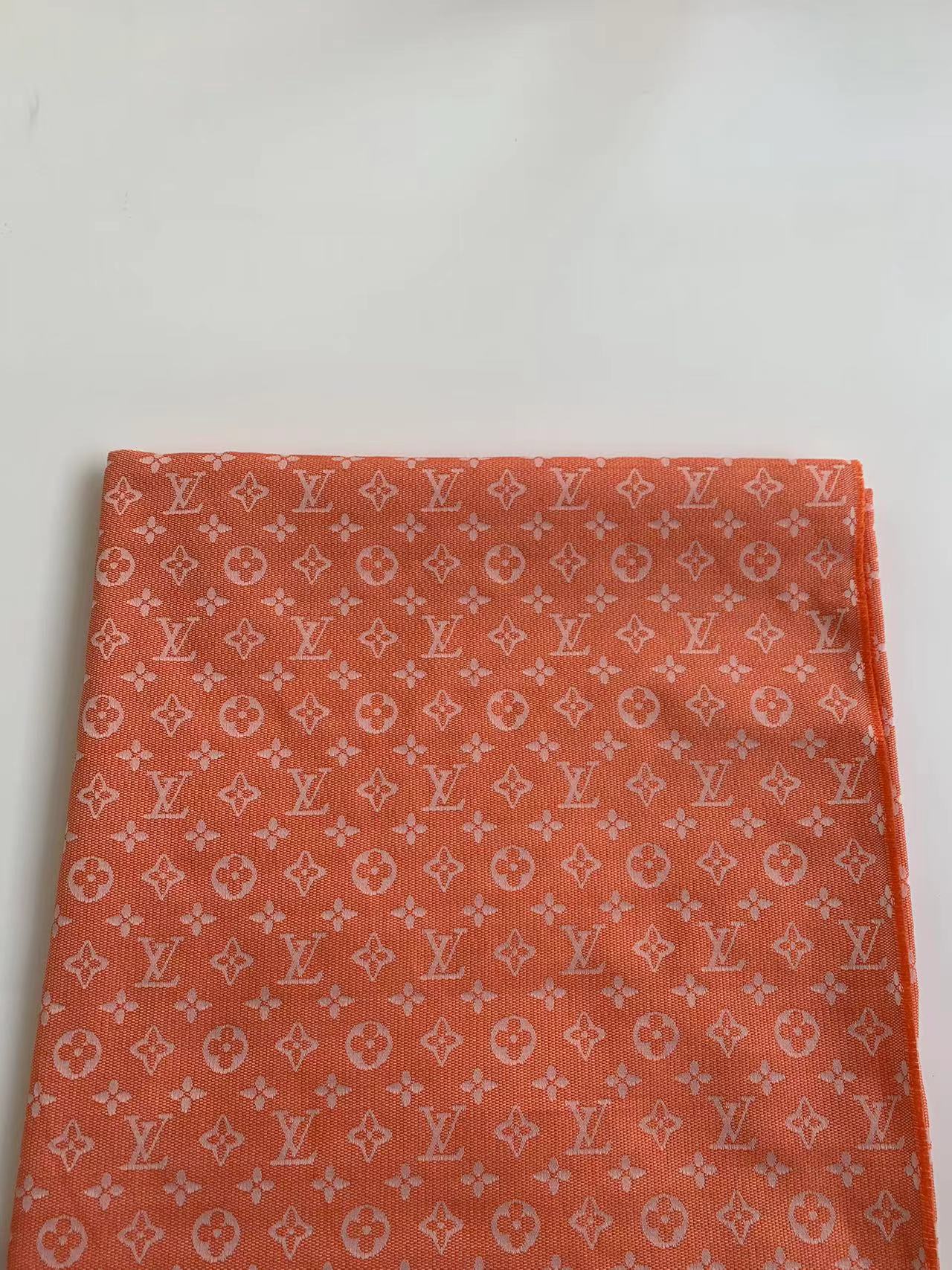 Tianchao Store Craft LV Cotton With Polyester Jacquard Cloth Fabric For Handmade Apparel (Orange)