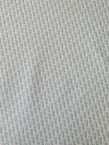 Craft Light Blue Dior Learher Fabric For Handmade Sneaker ,Upholstery Car Handicraft Goods By Yard