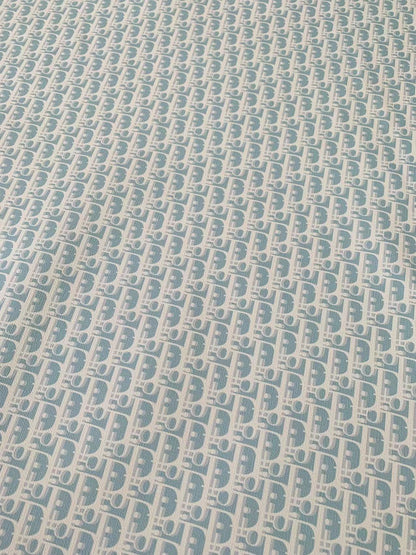 Craft Light Blue Dior Learher Fabric For Handmade Sneaker ,Upholstery Car Handicraft Goods By Yard