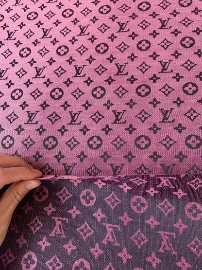 Fashion Pink LV Jacquard Cloth Fabric For Handmade Sneaker,Upholstery And Apparel