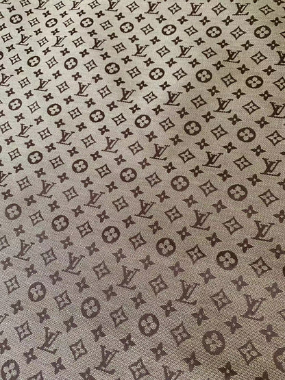 Fashion Tan LV Jacquard Cloth Fabric For Handmade Sneaker,Upholstery And Apparel