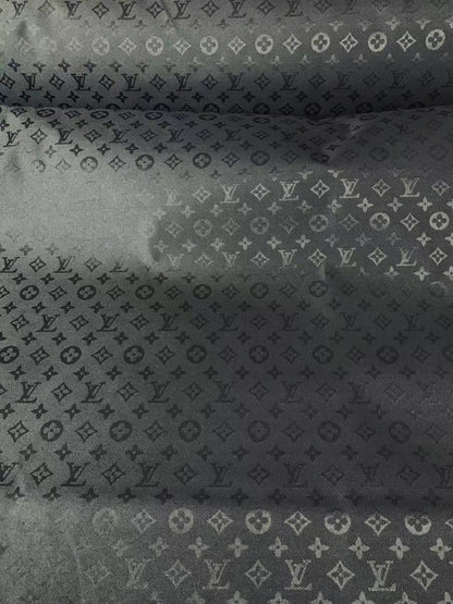 Fashion Black LV Jacquard Cloth Fabric For Handmade Sneaker,Upholstery And Apparel