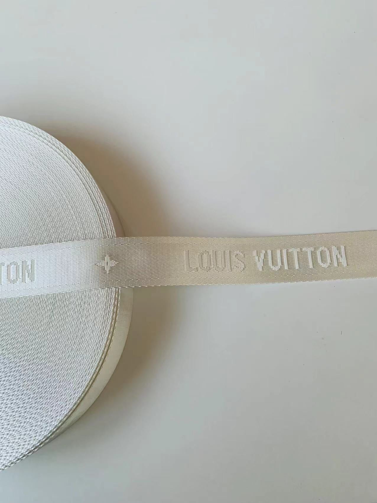 Craft LV 1.5 Inch Handmade Trim Embroidered White Stripe Ribbon By Yard