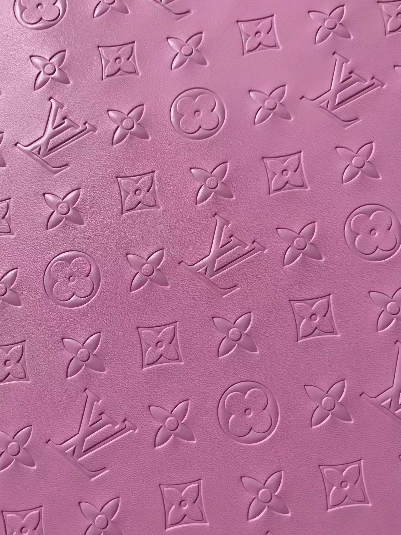 Napa Material Pink Embossed LV Leather For Upholstery Furniture Handicraft