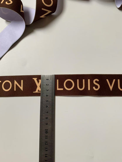 Craft Deep Brown LV Elastic Strips ,Ribbon For Handmade Clothing ,Apparle Handicraft Goods