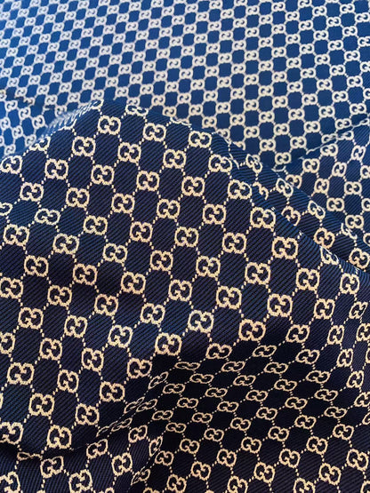 Craft Navy Blue 0.5" Gucci Knitting Jacquard Cloth Fabric For Handmade Apparel ,Clothing ,Sneaker Upholstery Goods By Yard