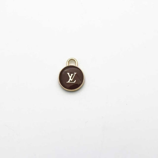 Craft 15MM Colorful LV Metal Pendant Accessory For Handmade DIY Goods
