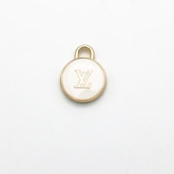 Craft 15MM Colorful LV Metal Pendant Accessory For Handmade DIY Goods