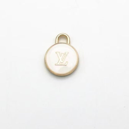 Craft 15MM Colorful LV Metal Pendant Accessory For Handmade DIY Goods
