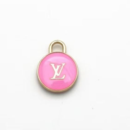 Craft 15MM Colorful LV Metal Pendant Accessory For Handmade DIY Goods