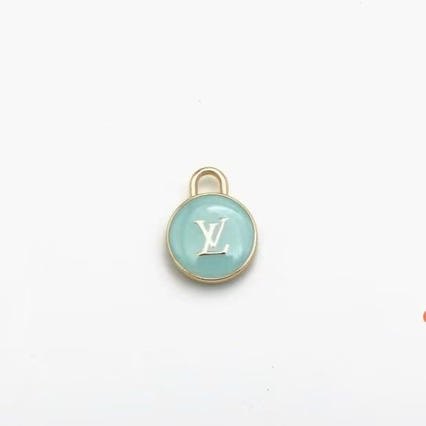 Craft 15MM Colorful LV Metal Pendant Accessory For Handmade DIY Goods