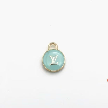 Craft 15MM Colorful LV Metal Pendant Accessory For Handmade DIY Goods
