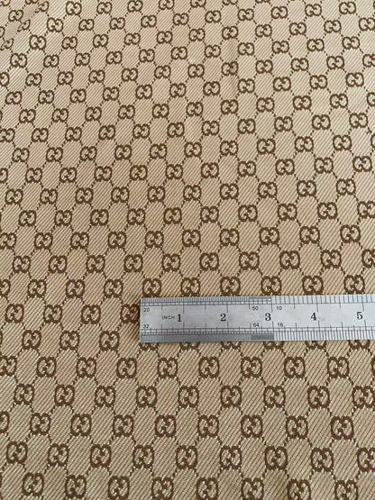 Craft Tan 0.5" Gucci Knitting Jacquard Cloth Fabric For Handmade Apparel ,Clothing ,Sneaker Upholstery Goods By Yard