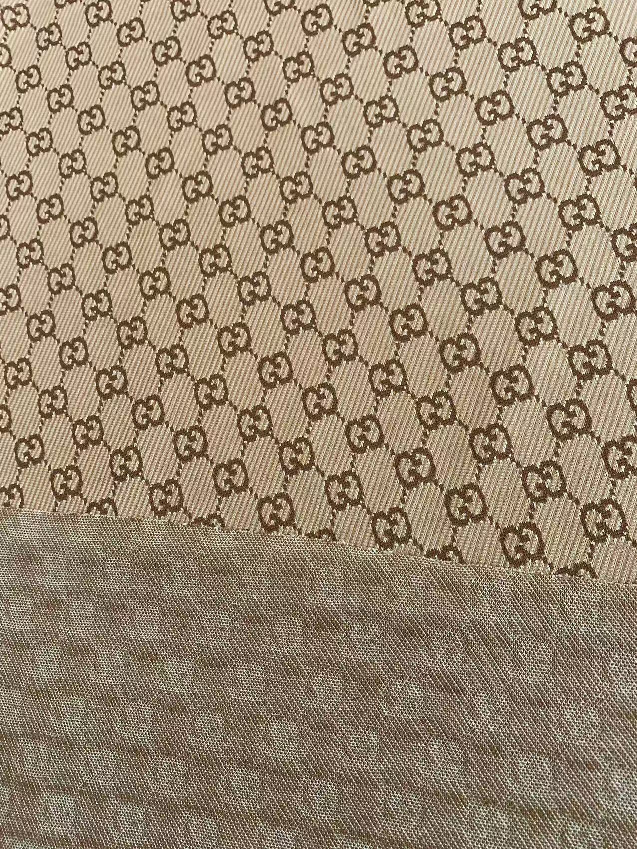 Craft Tan 0.5" Gucci Knitting Jacquard Cloth Fabric For Handmade Apparel ,Clothing ,Sneaker Upholstery Goods By Yard