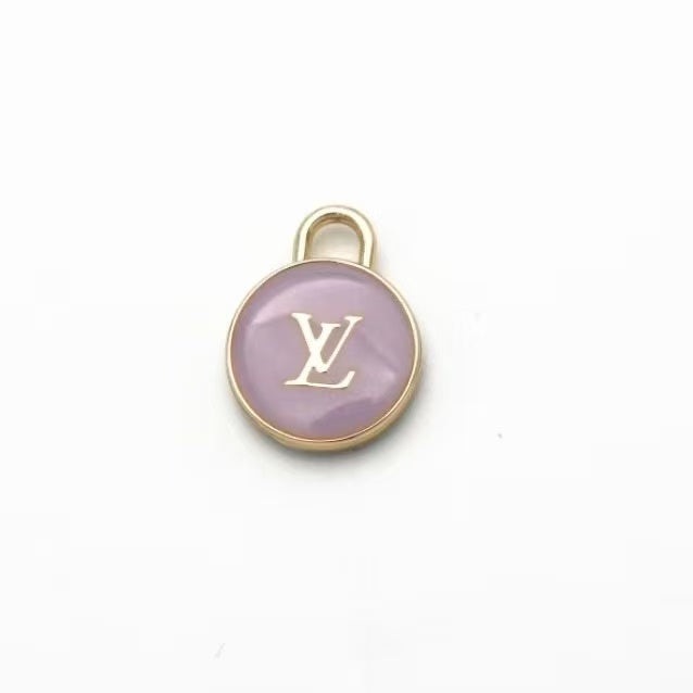 Craft 15MM Colorful LV Metal Pendant Accessory For Handmade DIY Goods