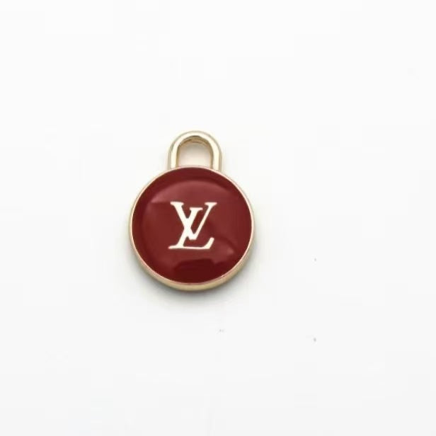 Craft 15MM Colorful LV Metal Pendant Accessory For Handmade DIY Goods