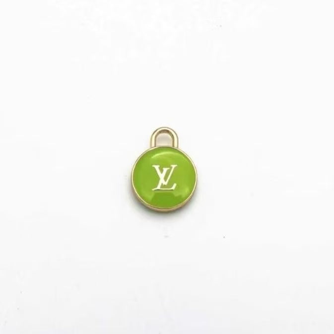 Craft 15MM Colorful LV Metal Pendant Accessory For Handmade DIY Goods
