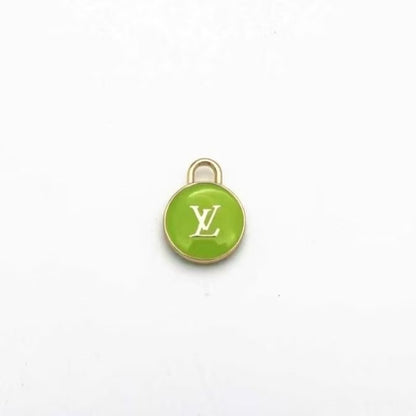 Craft 15MM Colorful LV Metal Pendant Accessory For Handmade DIY Goods
