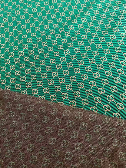 Craft Green 0.5" Gucci Knitting Jacquard Cloth Fabric For Handmade Apparel ,Clothing ,Sneaker Upholstery Goods By Yard