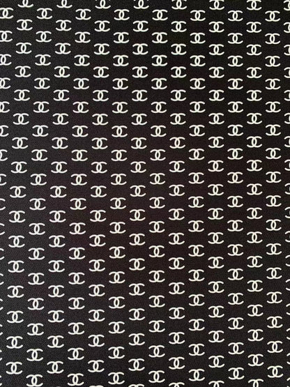 New 0.5 inch Size Printing Fabric Clothes Fabric Mask Fabric Shoes Fabric Elastic fabric (Black)