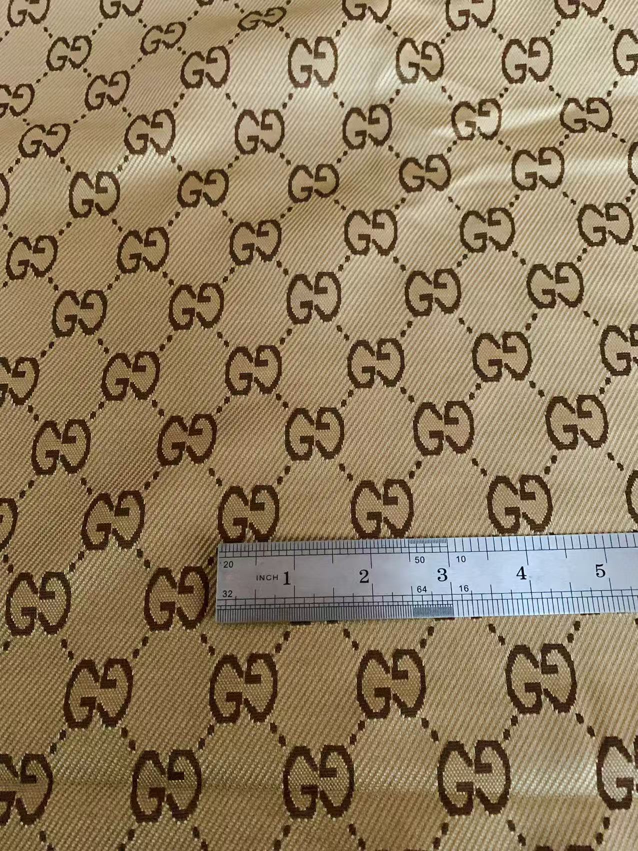 Craft 0.8" Tan Gucci Knitting Jacquard Cloth Fabric For Handmade Apparel ,Clothing ,Sneaker Upholstery Goods By Yard