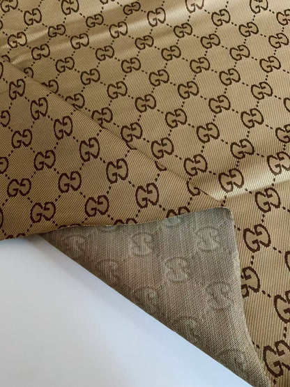 Craft 0.8" Tan Gucci Knitting Jacquard Cloth Fabric For Handmade Apparel ,Clothing ,Sneaker Upholstery Goods By Yard