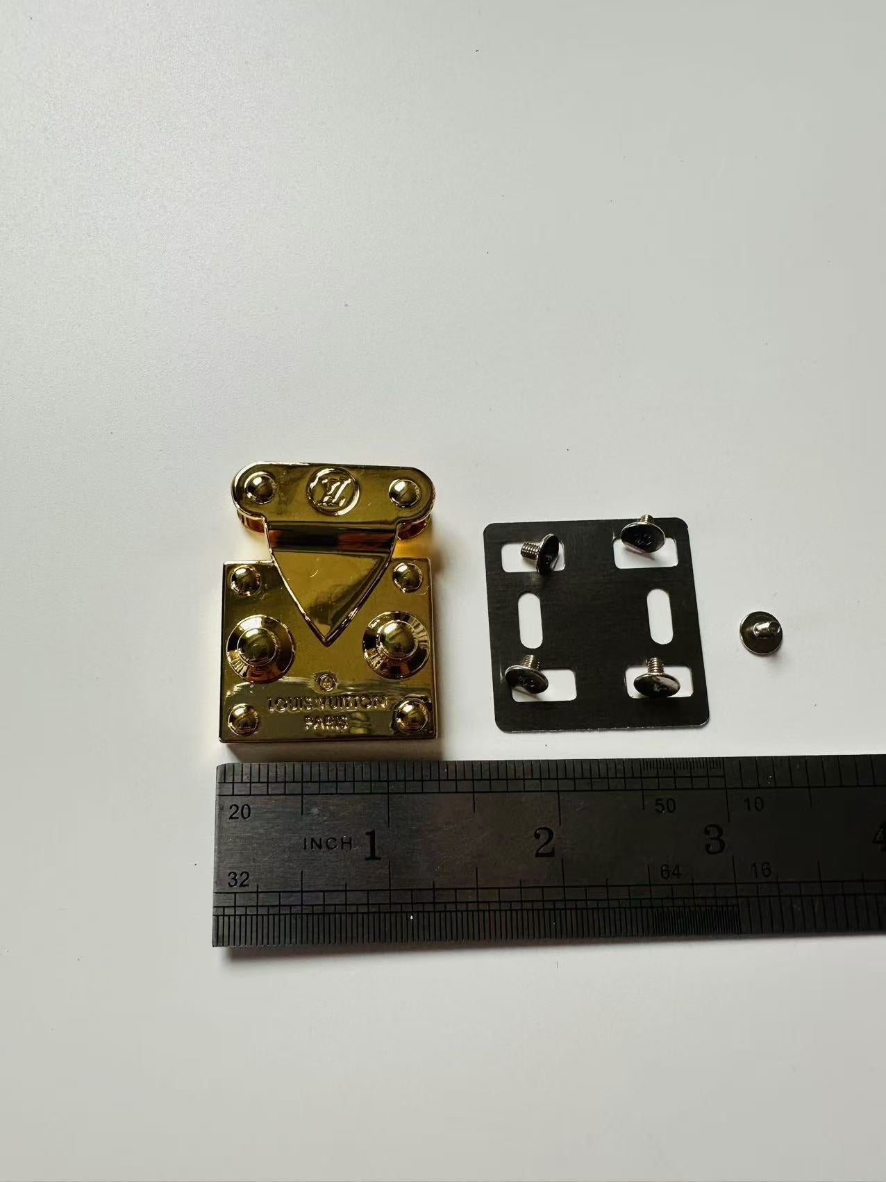 New Louis Vuitton Metal Gold Lock With Key For Handmade Bag