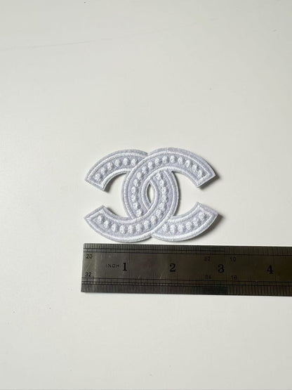 Craft Sewing Black and White 3"x2" Chanel Patch by Pieces