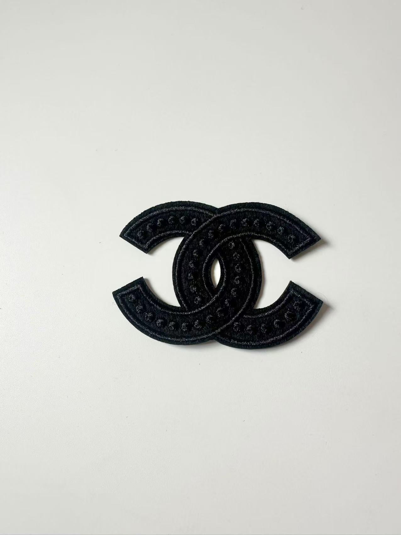 Craft Sewing Black and White 3"x2" Chanel Patch by Pieces