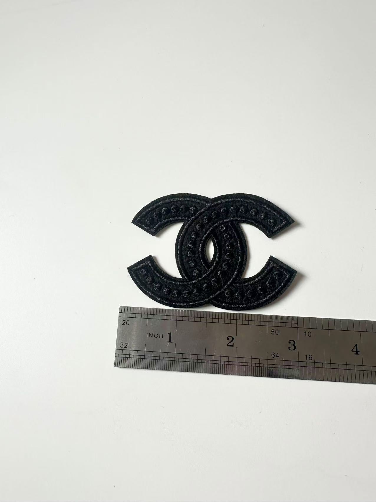 Craft Sewing Black and White 3"x2" Chanel Patch by Pieces