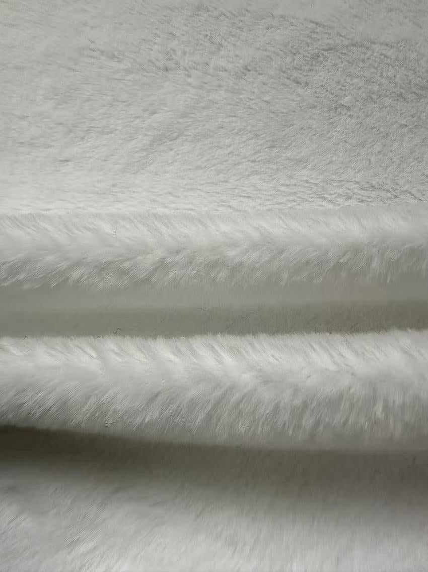 Soft Bunny Fur ,Rabbit Mink ,Faux Fur Fabric For Handmade Sewing Goods By Yard(White)
