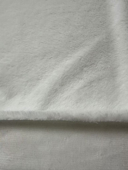 Soft Bunny Fur ,Rabbit Mink ,Faux Fur Fabric For Handmade Sewing Goods By Yard(White)