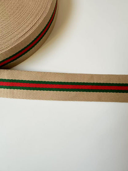 Craft Gucci 1.5 inch Strap ,Handmade Striped Ribbon Trim Embroidered For Handicrafts By Yard