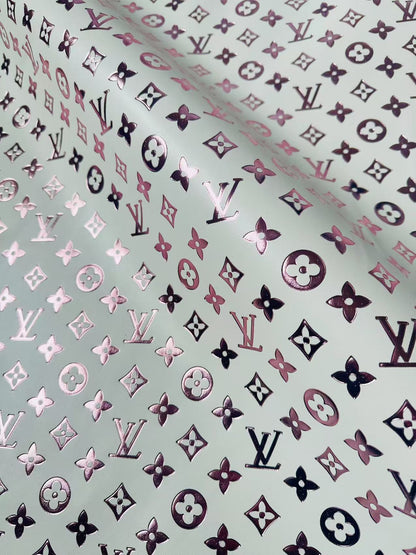 Classic LV Lighting Colorful Embossed Leather Fabric ,Handmade Bags ,Shoes Upholstery Leather By Yard (Rose Red)