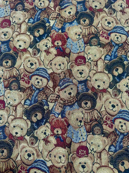 Fashion Bear Jacquard Cloth Fabric For Handmade Sneaker,Apparel By Yard