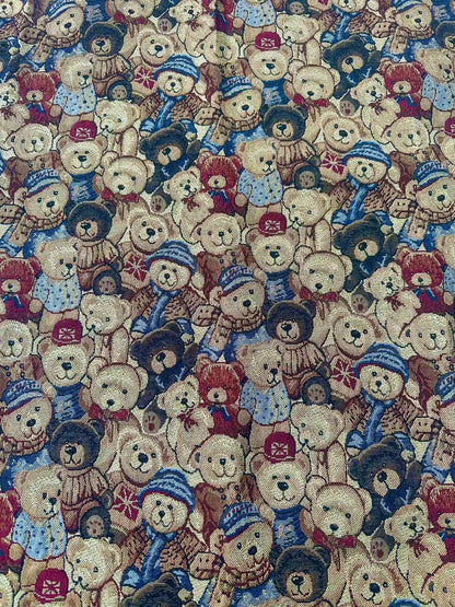 Fashion Bear Jacquard Cloth Fabric For Handmade Sneaker,Apparel By Yard