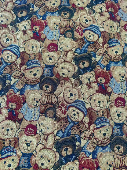Fashion Bear Jacquard Cloth Fabric For Handmade Sneaker,Apparel By Yard