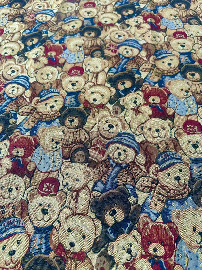 Fashion Bear Jacquard Cloth Fabric For Handmade Sneaker,Apparel By Yard