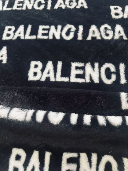 Craft Balenciaga Soft Bunny Fur ,Rabbit Mink ,Faux Fur Fabric For Handmade Apparel By Yard(Black)