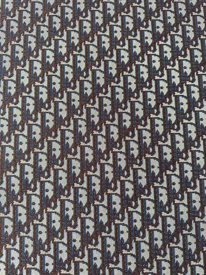 Craft Dior Canvas Jacquard Cloth Fabric For Handmade Bags, Sneaker, Hat Fabric By Yard(Coffee)
