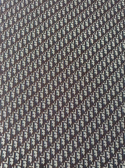 Craft Dior Canvas Jacquard Cloth Fabric For Handmade Bags, Sneaker, Hat Fabric By Yard(Coffee)