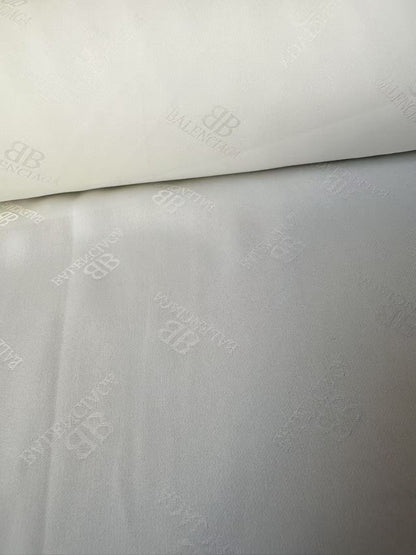 Craft Balenciaga White Silk Jacquard Cloth Fabric For Sewing Clothing By Yard