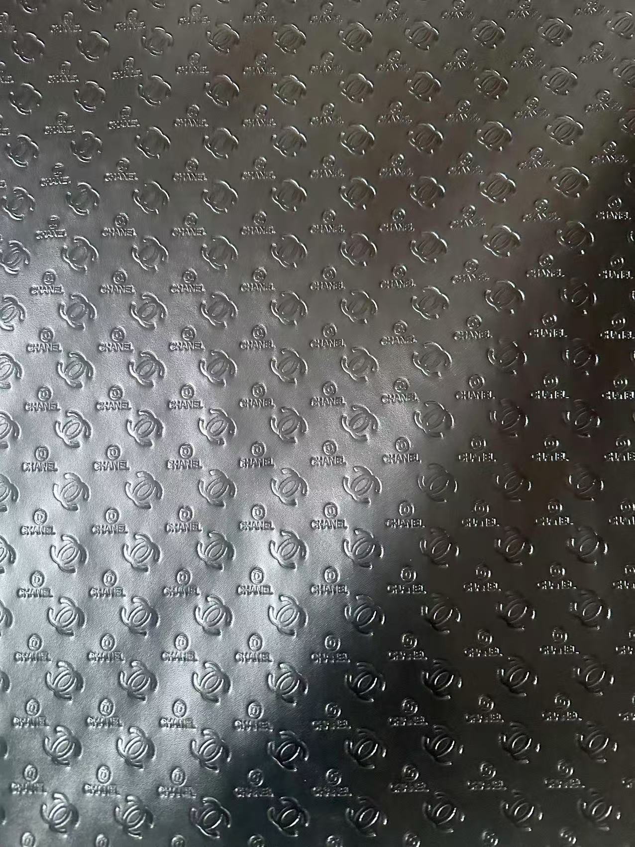 Napa Material Black Embossed Chanel Leather For Upholstery Furniture Handicraft