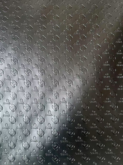 Napa Material Black Embossed Chanel Leather For Upholstery Furniture Handicraft