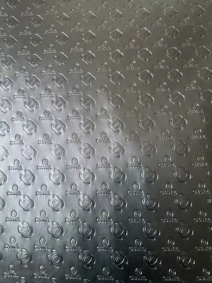 Napa Material Black Embossed Chanel Leather For Upholstery Furniture Handicraft